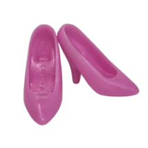Vintage Mattel Barbie Rose Pink Closed Toe High Heel Heels Pumps Shoes A - $23.75