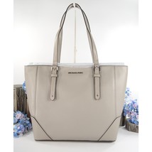 Michael Kors Pearl Grey Leather Aria Large Travel Tote Bag NWT - £185.57 GBP