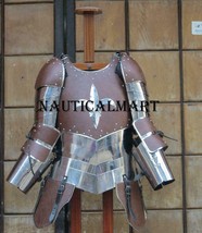 LARP Armor Fantasy Medieval Costume Armor Steel Armour Breastplate with Arm Set - £413.93 GBP
