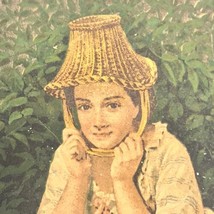 Woman Basket Hat Humorous Victorian Trade Card Mifflinburgh Pennsylvania - £8.64 GBP