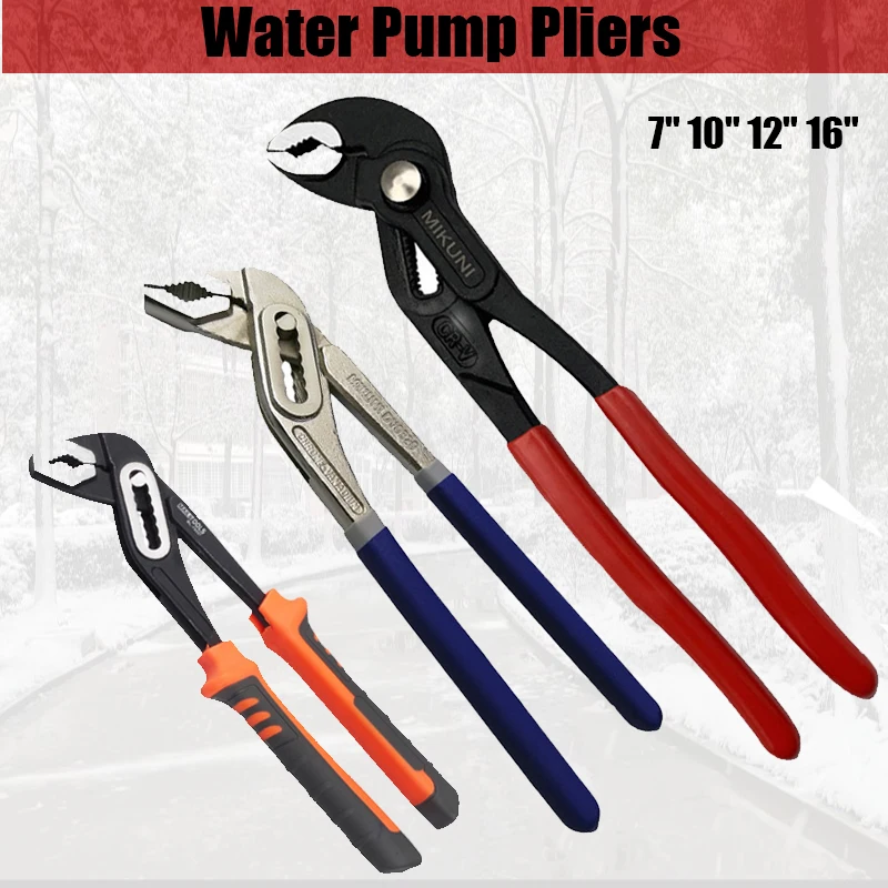 7&quot; 10&quot; 12&quot; 16&quot; Water Pump Pliers Multifunctional Universal Plumbing Pliers - £16.14 GBP+