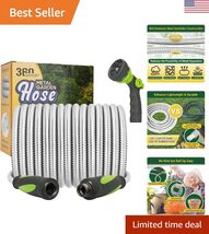 Durable 50 FT Stainless Steel Hose with 8 Function Nozzle for Smooth Wat... - $111.52