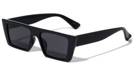 Dweebzilla Slim Square Wide Flat Top Classic Cat Eye Sunglasses (Glossy Black Fr - £8.39 GBP+