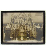 1920s Antique Outside Group Photograph of Catholic School Children, Nuns... - $577.27 CAD