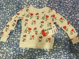 New Disney Minnie Mouse I love New York Sweatshirt for Girls New York Size 4 - $37.72