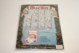 1991 Bucilla #82842 Set of 10 Tiny Victorian Stocking Ornaments Cross Stitch NOS - $9.89