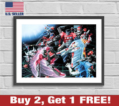 Transformers G2 Pretenders Box Battle Artwork Poster 18&quot; x 24&quot; Print 80s - £10.60 GBP