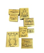 Stampin&#39; Up! Unfrogettable 8 Piece wood mounted stamp set - $14.40