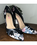 JustFab Black Floral Pumps - $13.72