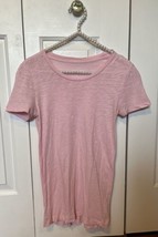 J.Crew Women&#39;s light Pink Tee Slub 100% Cotton T-Shirt XS crew neck shor... - £7.08 GBP
