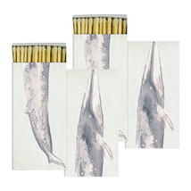 HomArt Large Decorative Watercolor Whale Matches Set of 2 - £12.78 GBP