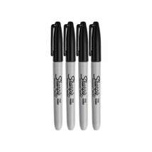 Sharpie Permanent Markers, Fine Point, Black Ink (4-Pack) - $13.29