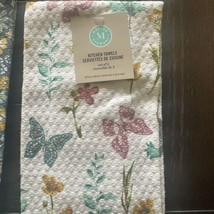 Martha Stewart Kitchen Towels Butterflies Flowers - 3 Lots Of 2 Packs - NWT - $39.60