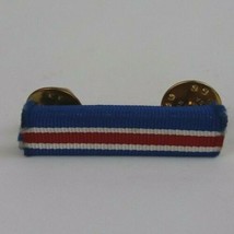 Vintage Blue, Red, &amp; White Striped Fabric Lapel Hat Pin - £4.18 GBP