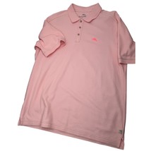 Tommy Bahama Men Golf Polo Shirt Pink Supima Short Sleeve Large L - £19.82 GBP