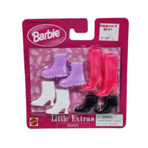 VINTAGE 1998 BARBIE LITTLE EXTRAS 4 PAIRS OF BOOTS # 67036 SEALED NEW - $19.00