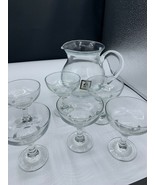 Libbey - &quot;Just Cocktails&quot; Mini Margarita Glasses And Pitcher (Set of 6 G... - $20.09