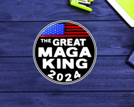 MAGA KING Donald Trump Joe Biden Sticker Decal 3.5&quot; Ultra America Is Great Vinyl - £3.94 GBP