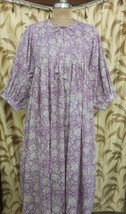 Pure Cotton Long Dress Indian Block Print Colourful Summer Earthy Elegan... - $54.99