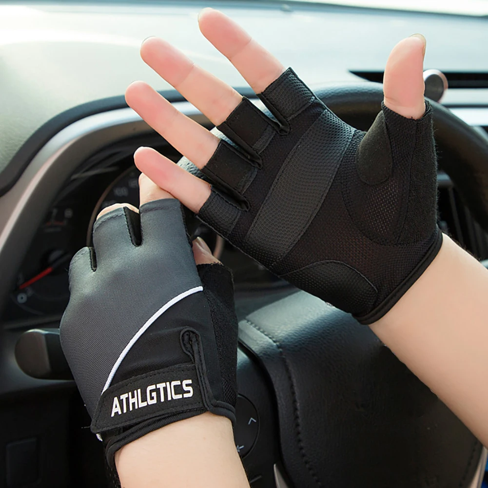 1 Pair Fingerless Gloves Non-slip Ultrathin Half Finger Breathable Gloves - £12.72 GBP