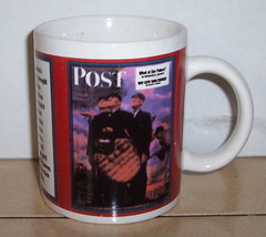 Coffee Mug Cup Saturday Evening Post Ceramic - £7.67 GBP