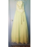 Tiffany Designs - Chartreuse Green Strapless Ball Gown Dress Size 6 - £150.68 GBP
