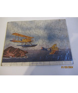 VINTAGE DOUGLAS DWC SEA BIPLANE ART BY IRWIN HOLCOMBE JIGSAW PUZZLE - £7.98 GBP