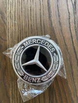 One (1)  Mercedes-Benz Black Chrome Rim Center Hub Wheel Cap Cover - 75m... - $4.46