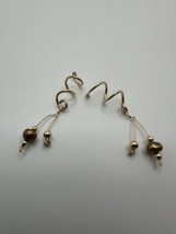 Vintage 12k GF Spiral Twist Earrings 2.6cm - $16.29 CAD