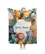 Magical Safari Adventure Personalised Childrens Blanket – Soft Custom Na... - $34.00+