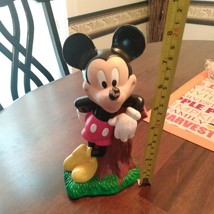 Vintage Disney Mickey Mouse Rubber Plastic Coin Bank 8&quot; (NO Stopper) - £7.76 GBP