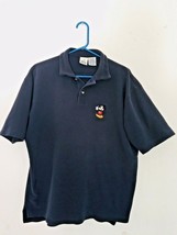 Vintage The Disney Store Mickey Mouse Men&#39;s Polo Shirt Blue Embroidered ... - $20.90