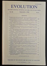 International Journal of Organic Evolution September 1990 Vol44 No6 Pg 1389-1716 - £22.19 GBP