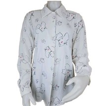 Lady Reiner Cowgirl Top Womens L Crepe Button Up Shirt Long Sleeve Made ... - $38.20