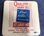 Vintage COASTER Advertisement King QUALITY DAIRY Foods CO ST LOUIS 3.25”... - $1.98