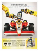 Pennzoil Motor Oil Roger Penzke Indycars 2011 Full-Page Print Magazine Ad - £7.63 GBP