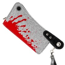 Kreepsville 666 Bloody Glitter Cleaver Clutch Purse Wallet Wristlet Zip ... - $46.95