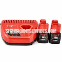 Milwaukee 48-11-2411 M12 REDLITHIUM 1.5Ah Compact Battery Packs with M12 Charger - £44.08 GBP