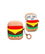 Hamburger AirPod Soft Silicone Case Cover with keychain for Airpods 1/2  - $31.50 CAD