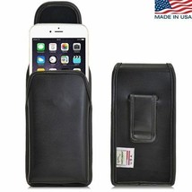 Turtleback iPhone 6 Plus Vertical Leather Pouch Holster Black Belt Clip Case - £20.72 GBP