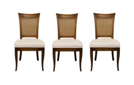 Set of 3 High End Italian Provincial Style Cane Back Dining Side Chairs 3000-37 - $498.74