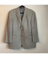 Andrew Fezza Men&#39;s SILK &amp; WORSTED WOOL Houndstooth Blazer Jacket Fusion 42R - $920.94 MXN