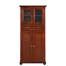 4-Door Tall Storage Cabinet Wood Chest Organizer Shelves Bathroom Towels... - $442.69