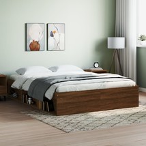 Bed Frame Brown Oak 150x200 cm King Size - £110.92 GBP