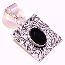 Black Spinel Faceted Gemstone Fashion Gift Pendant Jewelry 2" SA 3731 - £4.13 GBP