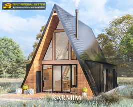 3 Bedroom A Frame Cabin Plans - $72.00