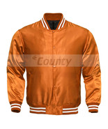 Letterman Baseball College Varsity Bomber Sports Wear Super Jacket Orang... - £45.62 GBP