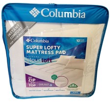 Columbia 360 Zip-off Mattress Pad, Super Lofty Mattress Pad, Cloud Soft ... - £77.32 GBP