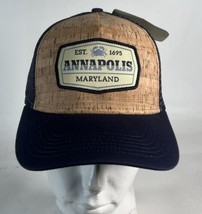 NWT Annapolis Maryland EST. 1695 SnapBack Trucker Hat Mesh Back Cork  - £15.63 GBP
