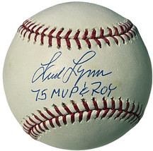 Fred Lynn signed Official Rawlings Major League Baseball w/ 75 MVP &amp; ROY- Steine - £87.68 GBP